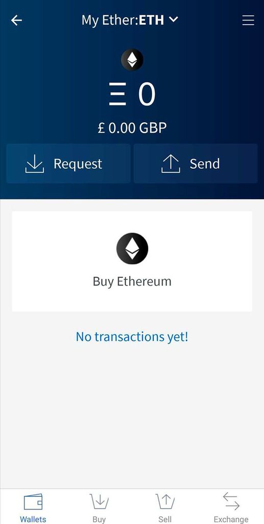 Edge wallet review: requesting Ether to your Ethereum wallet.