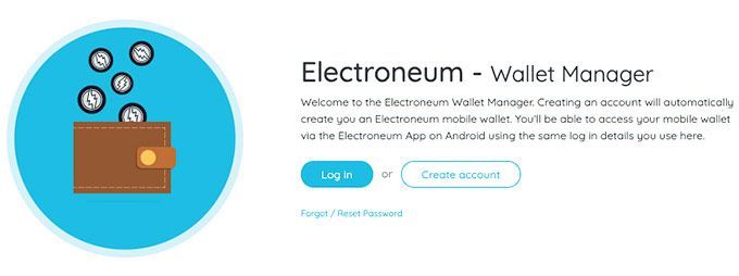 Electroneum Wallet: менеджер кошельков.