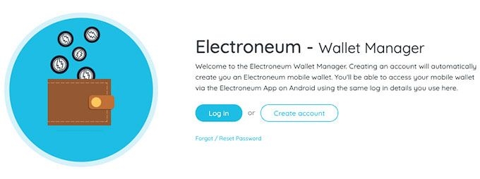 Revisão da carteira Electroneum: gestor da carteira Electroneum.