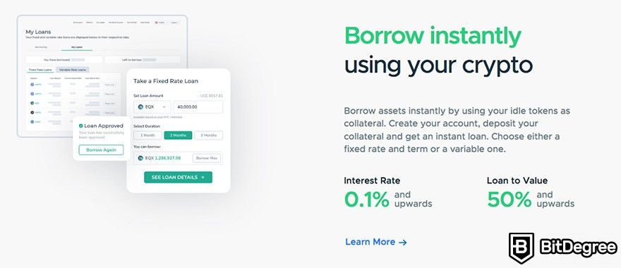 EqiFi review: borrow instantly using your crypto.