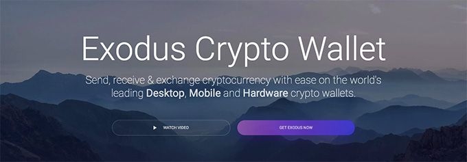 Exodus crypto: interface.