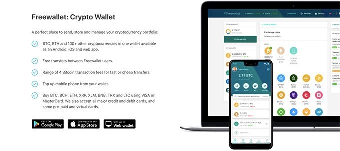 Freewallet отзывы: экран приложения.