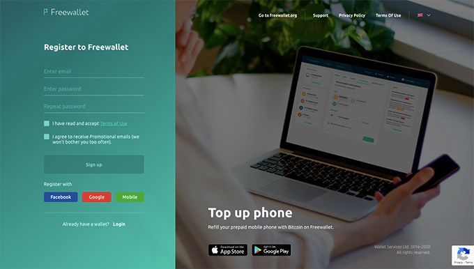 Freewallet отзывы: регистрация.