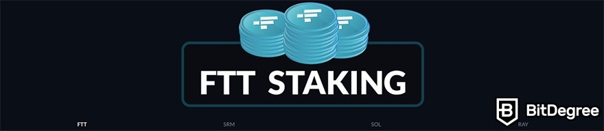 Reseña FTX: Staking del token FTT.