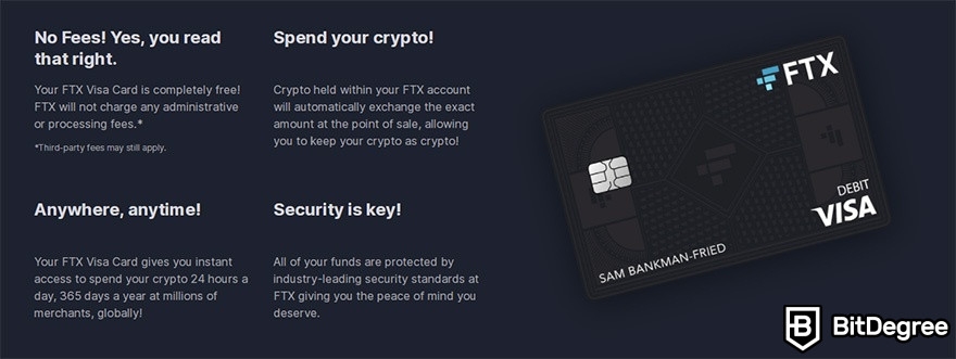 FTX VS Binance: FTX card.