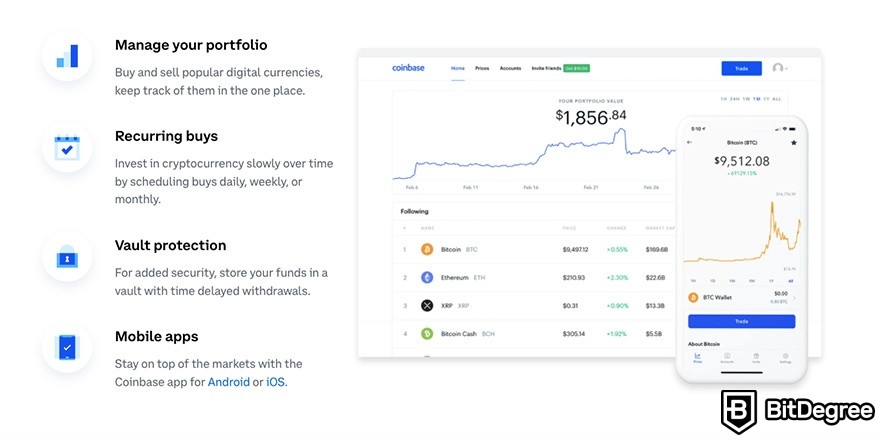 FTX ou Coinbase: facilidade de uso do Coinbase.