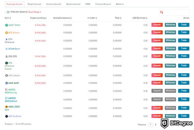 Gate.io取引所のレビュー：トレード可能な仮想通貨