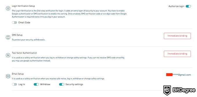 Reseña Gate.io: Seguridad de Gate.io.