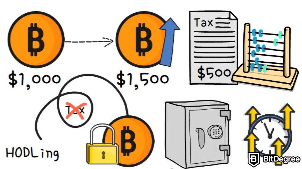 How to avoid crypto taxes: HODLing.