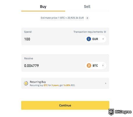 How to buy Bitcoin: making the BTC purchase on Binance.
