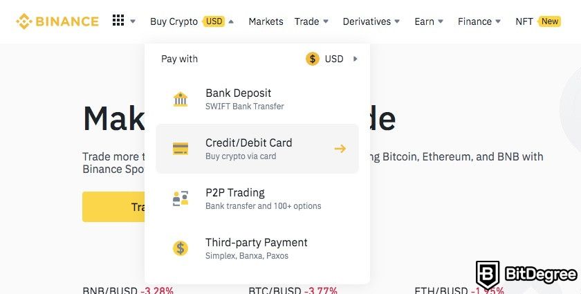 How to cash out Bitcoin: selling BTC on Binance.