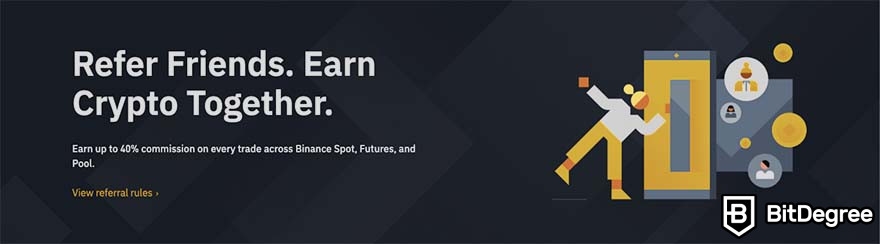 How to get free cryptocurrency: Binance referral program.