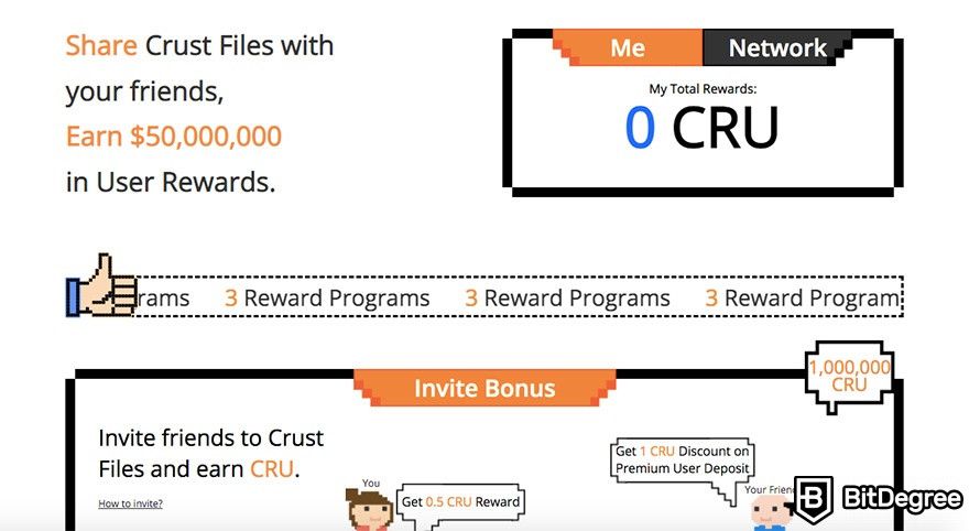 Como usar Crust Network: programas de recompensa.