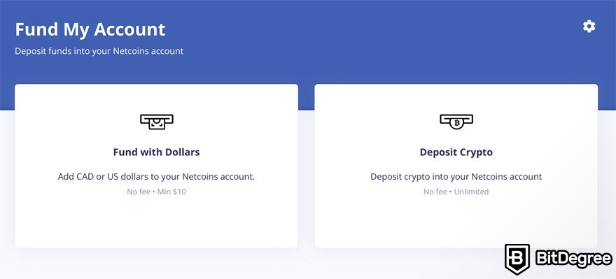 Como usar Netcoins.ca: financiar sua conta.