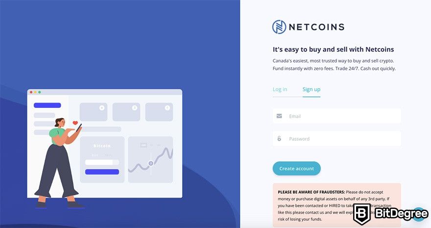 How to use Netcoins Canada: registering on the platform.