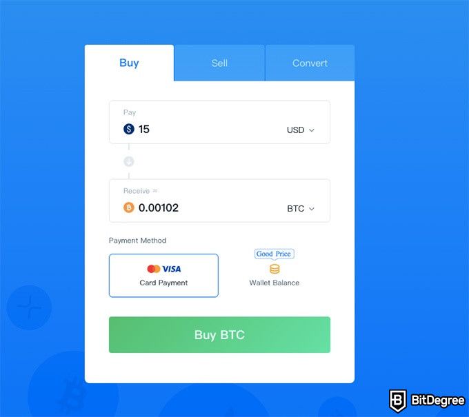 Đánh giá sàn Huobi: mua BTC.