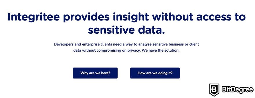 Integritee review: insight, without access to sensitive data.