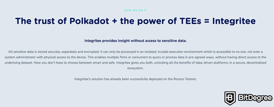 Ulasan Integritee: Polkadot dan kekuatan TEE.