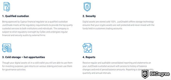 Just2Trade review: security features.