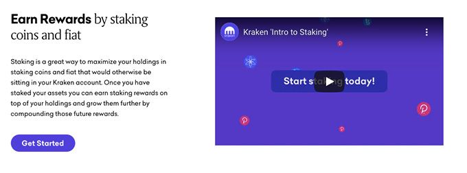Revisão da carteira Kraken: funcionalidade de staking.