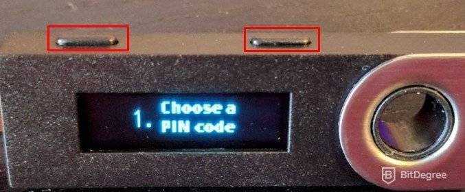 Ledger Nano S обзор: выбор пин-кода.