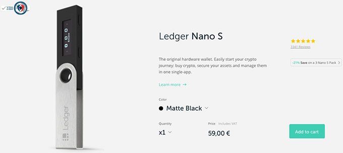 Wallet Ripple Terbaik: Ledger Nano S.