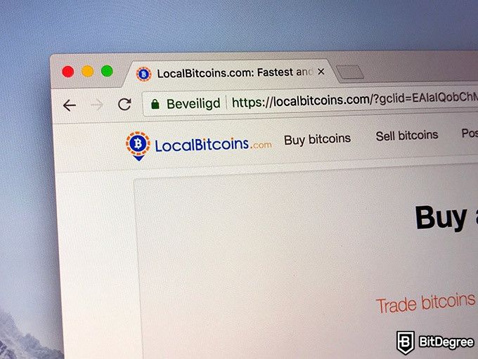 Análise LocalBitcoins: site da LocalBitcoins.