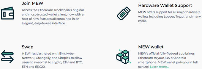 MyEtherWallet кошелек: особенности MEW.