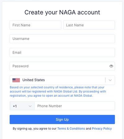 Đánh giá Naga: đăng ký vào Naga.