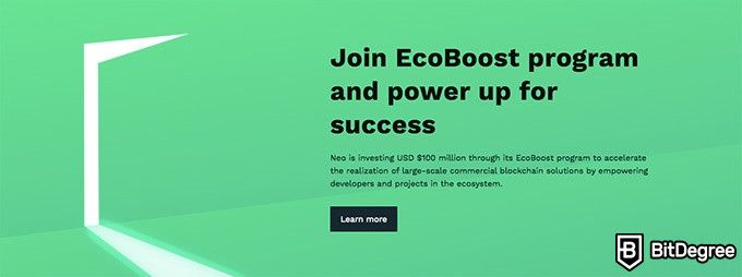 NEO криптовалюта: программа EcoBoost.