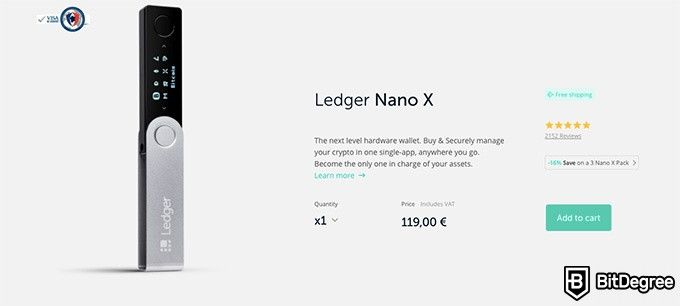 NEO coin: the Ledger Nano X.