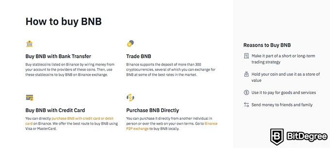 Juegos NFT: Comprar monedas BNB.
