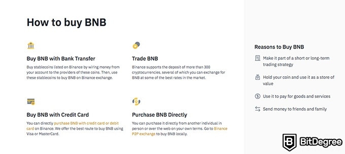 Gim NFT: Beli koin BNB di Binance.