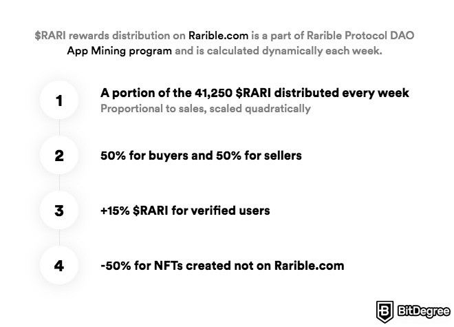 NFT marketplace: Rarible's $RARI token.