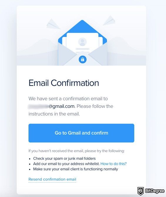 Ulasan Nominex: Konfirmasi email.