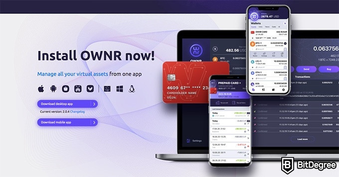 OWNR wallet review: install OWNR wallet.