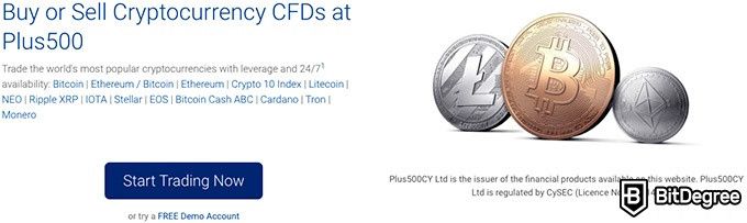 Đánh giá Plus500: mua và bán CFD tiền ảo.