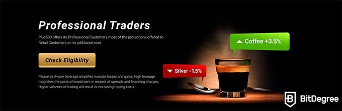 Plus500 avis: traders professionnels.