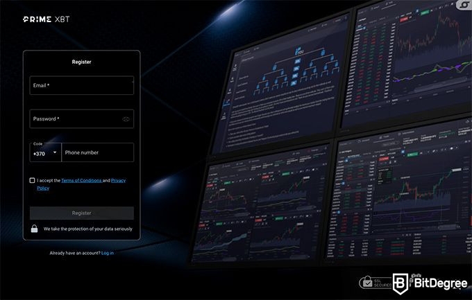 Ulasan Prime XBT: pendaftaran. 