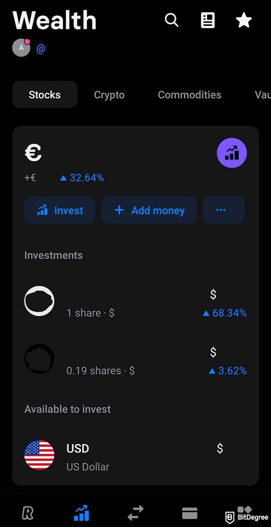 Análise da Revolut: investimentos.