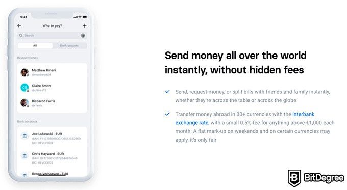 Revolut crypto review: send money all over the world.