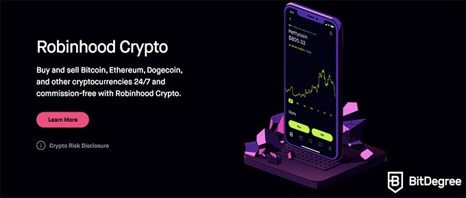 Análise da Robinhood: introdução ao site.