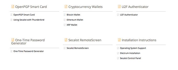 Secalot review: wallet documentation.