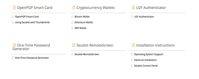 Ulasan Secalot Wallet: Dokumentasi dompet Secalot.