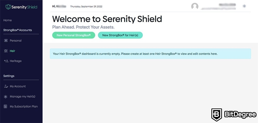 Serenity Shield İncelemesi: Varis Belirleme