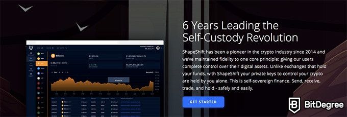 Đánh giá sàn ShapeShift: 6 năm hoạt động.