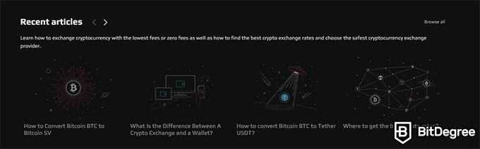 Swapzone review: recent articles.