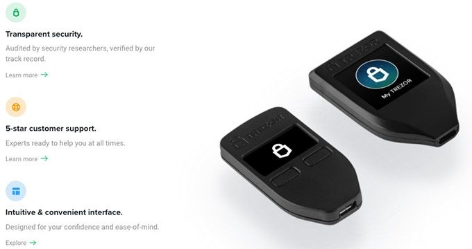 Dompet Bitcoin Teraman: Trezor