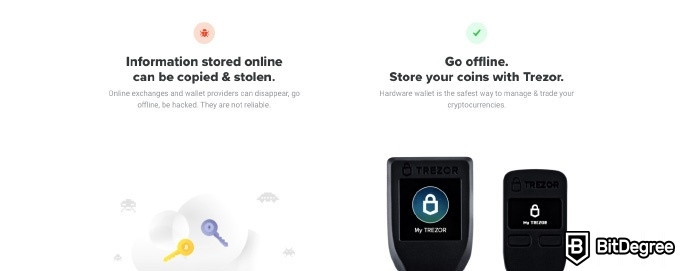 Avis trezor model t: design.