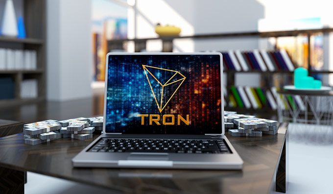 Mua Tron coin: Tron coin trên máy tính.